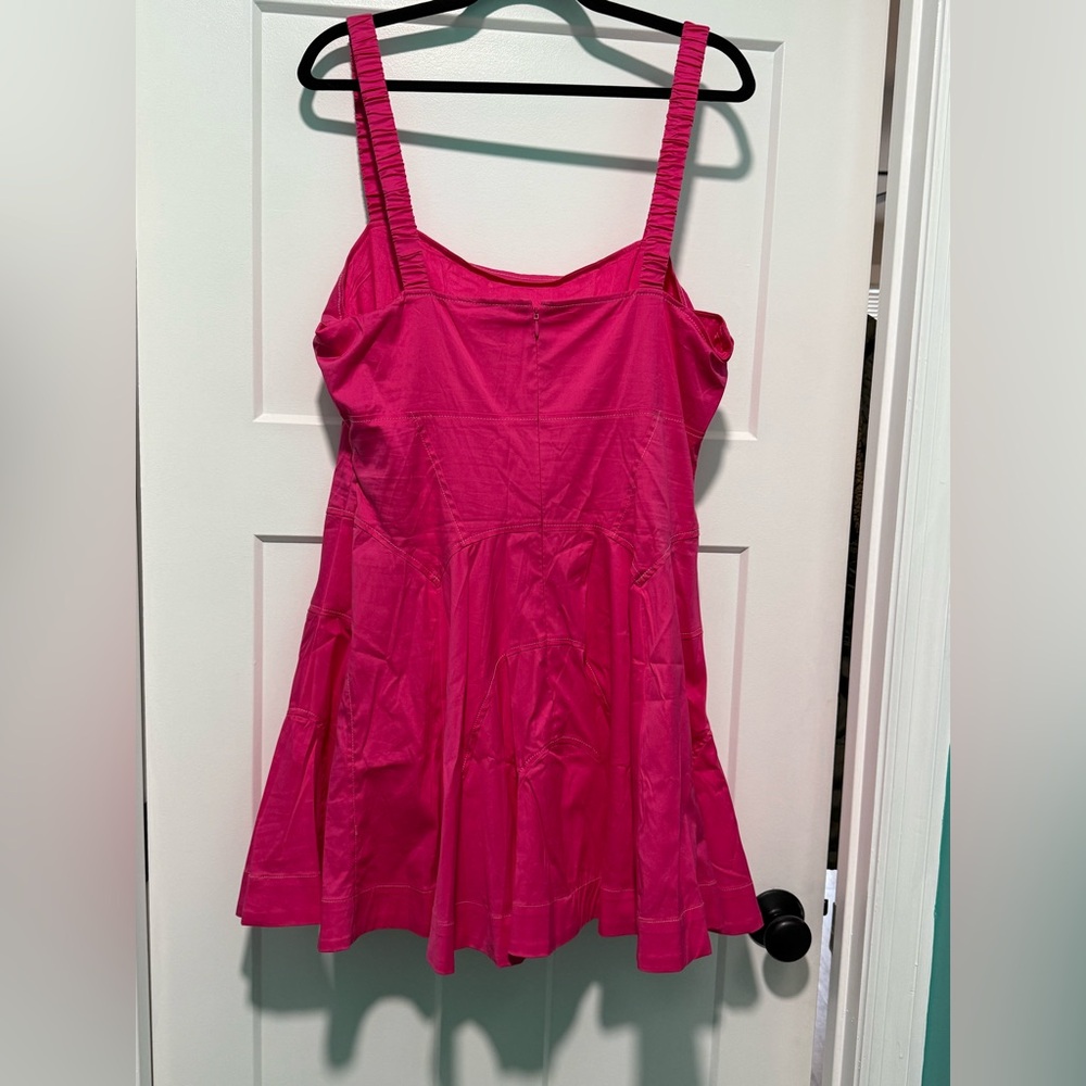 NWT Pink Plunge Drop Waist A-line Mini Dress, size XL - Picture 5 of 9